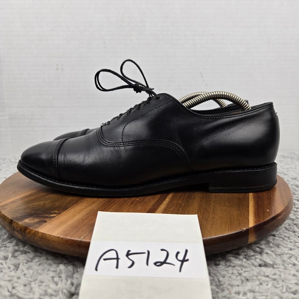Allen Edmonds Mens 8.5D Park Avenue Black Leather Cap Toe Oxford Dress Shoe 5615